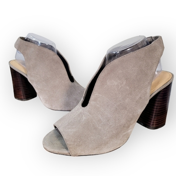 Gibson & Latimer Londyn Suede Slingbacks Booties Heels Size 10 - Picture 17 of 17